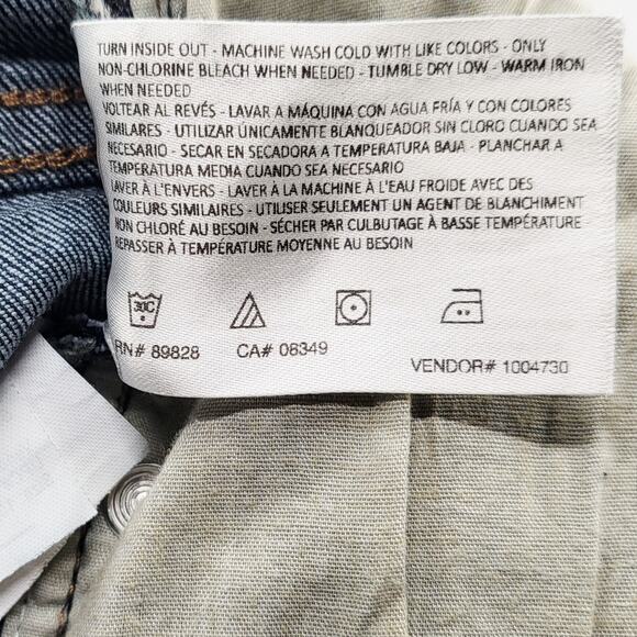 Vintage America Blues Weekend Crop Blue Jeans Dark Wash 5-Pockets Women's Sz 10 - Picture 9 of 9